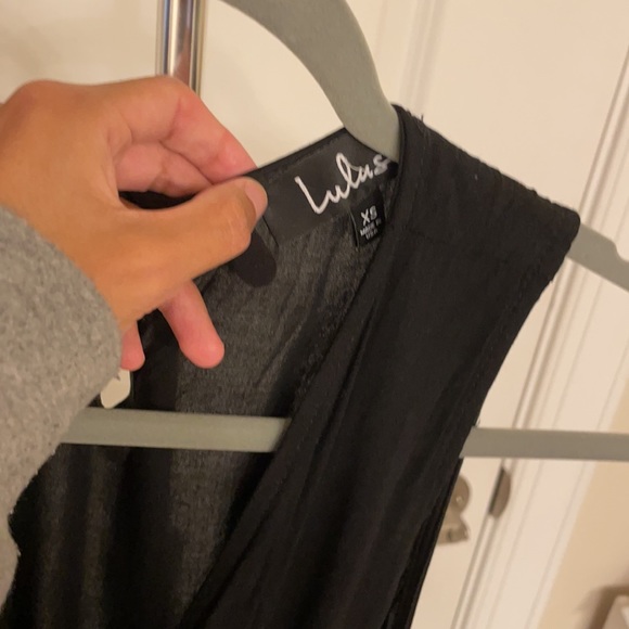 Lulu’s Black Tie-Waist Jumpsuit - Picture 2 of 5